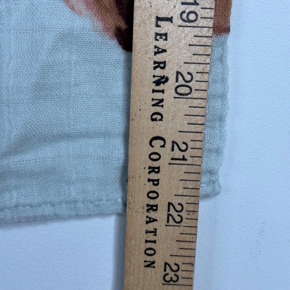 Milkbarn Bamboo Organic Cotton Baby Burp Cloth Set of 2 Lion Print Muslin Lovey - Picture 5 of 6